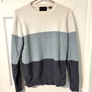 BLACK BROWN | Blue Colourblock Sweater